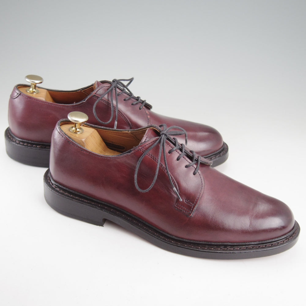 使用数回★(米)アレンエドモンズ 7.5D【現行定価13万円程度★LEEDS2.0/プレーントゥ】リーズ/カーフ/赤茶/メンズ/ALLEN EDMONDS★o596