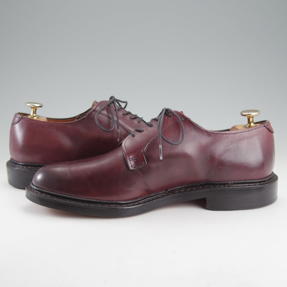 使用数回★(米)アレンエドモンズ 7.5D【現行定価13万円程度★LEEDS2.0/プレーントゥ】リーズ/カーフ/赤茶/メンズ/ALLEN EDMONDS★o596