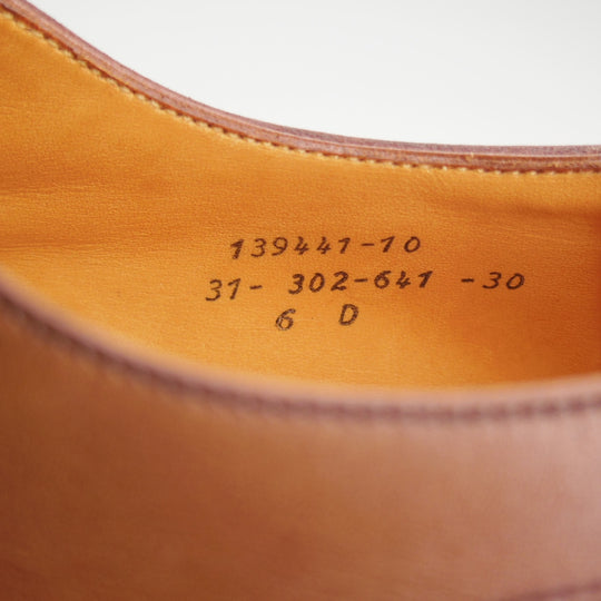 未使用★J.M.ウエストン 6D【現行定価￥220,000-★ロシアンカーフ仕様/ゴルフ/GOLF】641/Uチップ/タン/茶/Weston/ウェストン★p147