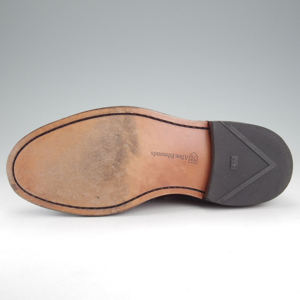 使用数回★(米)アレンエドモンズ 7.5D【現行定価13万円程度★LEEDS2.0/プレーントゥ】リーズ/カーフ/赤茶/メンズ/ALLEN EDMONDS★o596