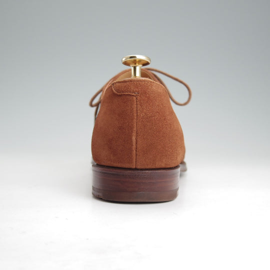 美品★クロケット&ジョーンズ 6E【現行定価10万円以上★HIGHBURY/ハイバリー】348ラスト/Vフロント/スエード/茶/Crockett&Jones★o062