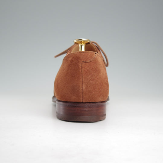 美品★クロケット&ジョーンズ 6E【現行定価10万円以上★HIGHBURY/ハイバリー】348ラスト/Vフロント/スエード/茶/Crockett&Jones★o062