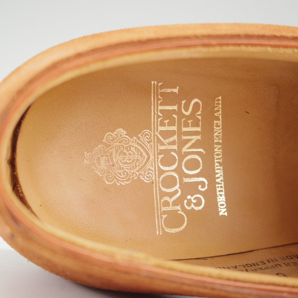 美品★クロケット&ジョーンズ 6E【現行定価10万円以上★HIGHBURY/ハイバリー】348ラスト/Vフロント/スエード/茶/Crockett&Jones★o062