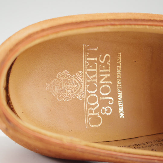 美品★クロケット&ジョーンズ 6E【現行定価10万円以上★HIGHBURY/ハイバリー】348ラスト/Vフロント/スエード/茶/Crockett&Jones★o062