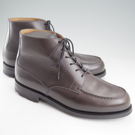 使用数回★J.M.ウエストン 8D【定価￥181,500-★ブーツ版ゴルフ/321】ゴルフ・ハイトップダービー/Uチップ/グレー/Weston/ウェストン★o063