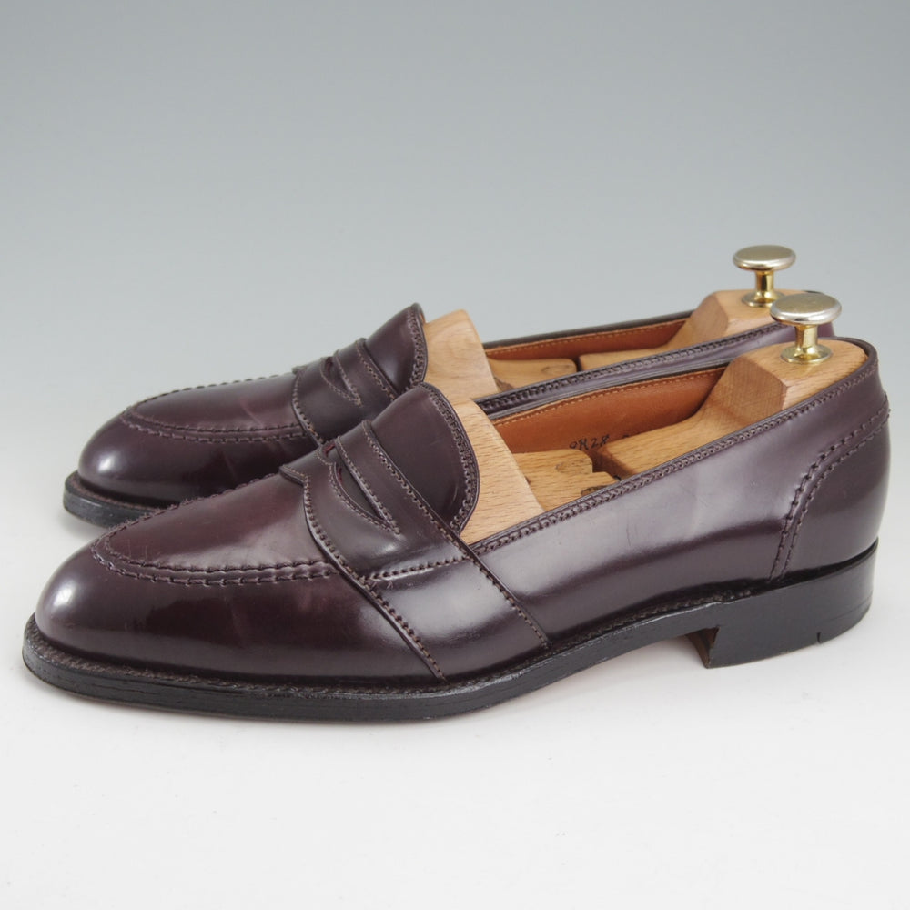 極美品★オールデン 7D【現行定価20万円以上★コードバン/684/コインローファー/フルストラップ】アバディーンラスト/赤茶/ALDEN★o064