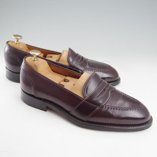 極美品★オールデン 7D【現行定価20万円以上★コードバン/684/コインローファー/フルストラップ】アバディーンラスト/赤茶/ALDEN★o064