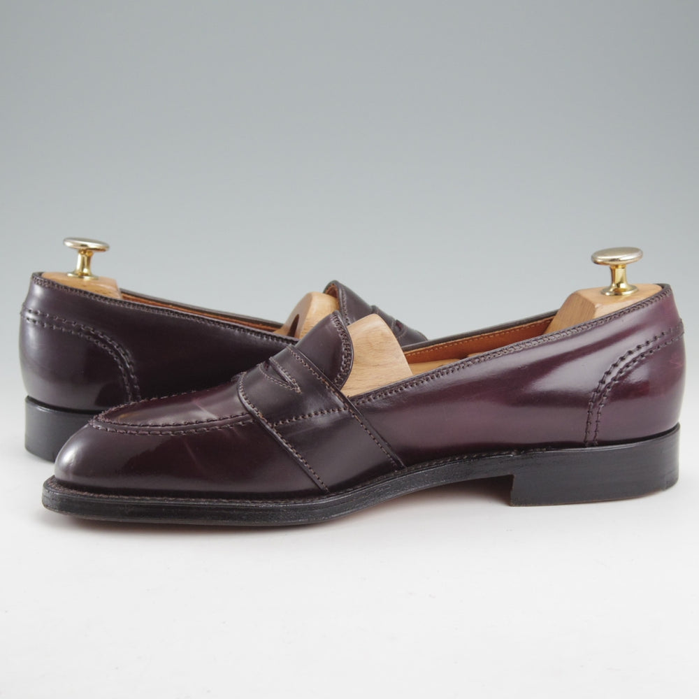 極美品★オールデン 7D【現行定価20万円以上★コードバン/684/コインローファー/フルストラップ】アバディーンラスト/赤茶/ALDEN★o064