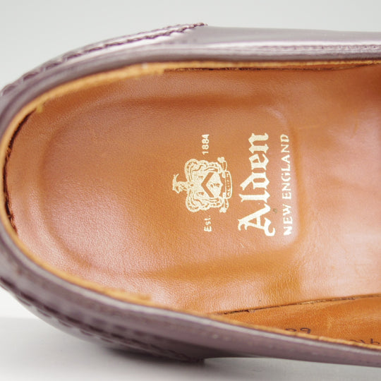 極美品★オールデン 7D【現行定価20万円以上★コードバン/684/コインローファー/フルストラップ】アバディーンラスト/赤茶/ALDEN★o064