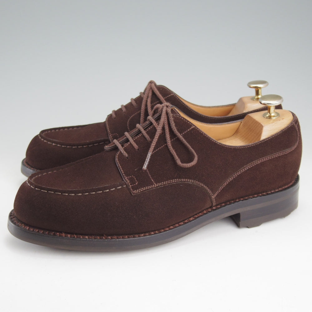 極美品★J.M.ウエストン 6.5E【現行定価￥176,000-★ゴルフ/GOLF】641/31ラスト/Uチップ/スエード/濃茶/Weston/ウェストン★o065