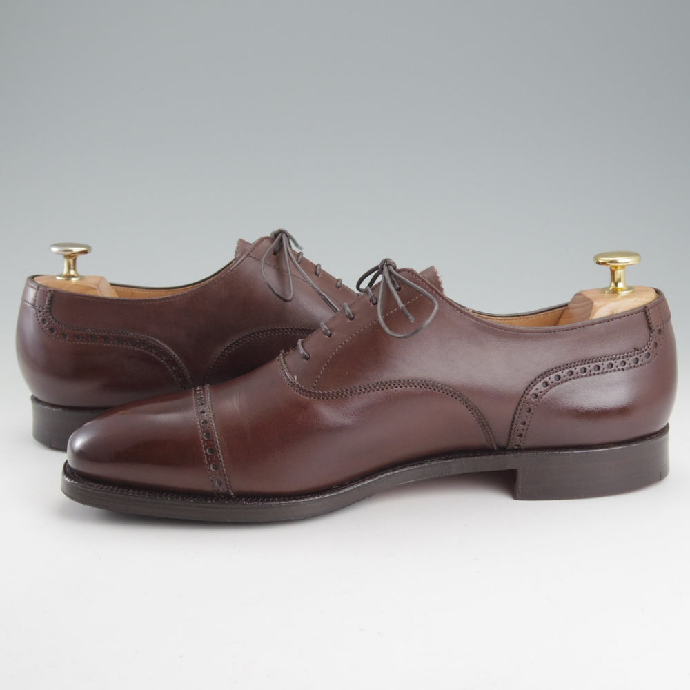 極美品★クロケット&ジョーンズ 8E【現行定価10万円以上★FAIRFORD/パンチドキャップトゥ】318ラスト/カーフ/濃茶/Crockett&Jones★p165