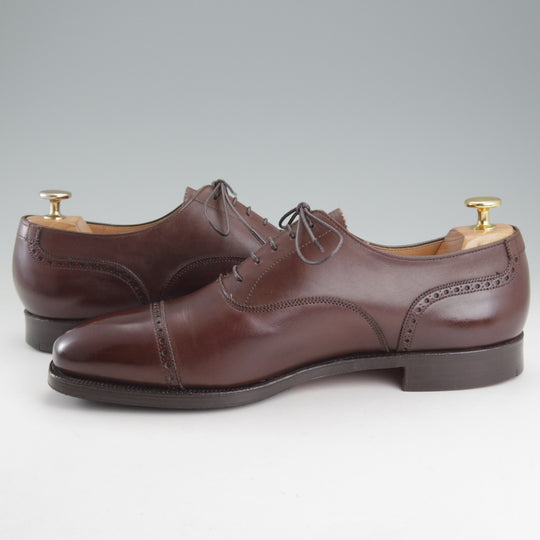 極美品★クロケット&ジョーンズ 8E【現行定価10万円以上★FAIRFORD/パンチドキャップトゥ】318ラスト/カーフ/濃茶/Crockett&Jones★p165