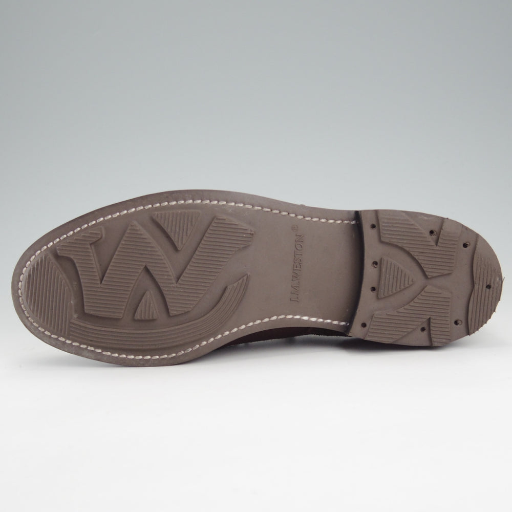 極美品★J.M.ウエストン 6.5E【現行定価￥176,000-★ゴルフ/GOLF】641/31ラスト/Uチップ/スエード/濃茶/Weston/ウェストン★o065