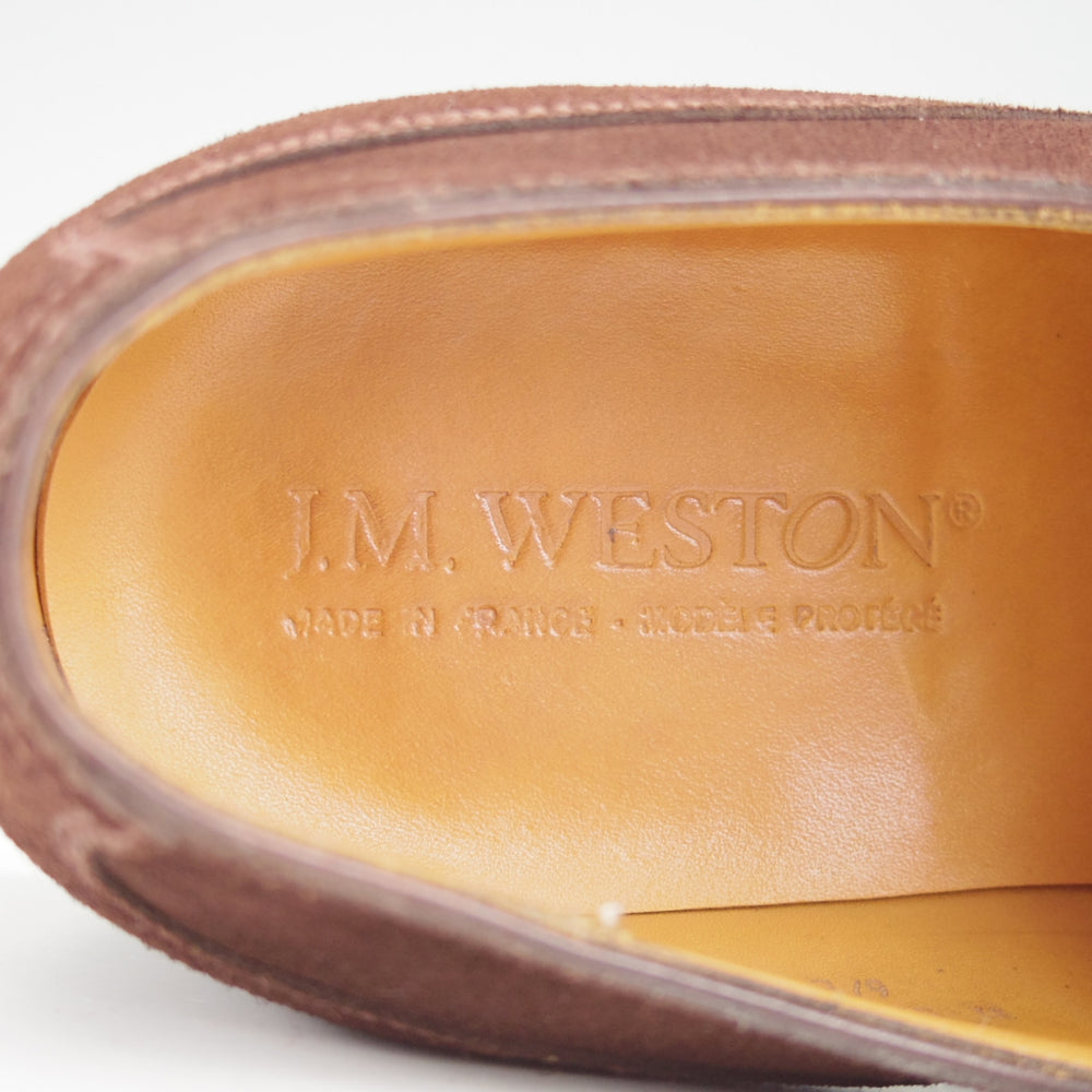 極美品★J.M.ウエストン 6.5E【現行定価￥176,000-★ゴルフ/GOLF】641/31ラスト/Uチップ/スエード/濃茶/Weston/ウェストン★o065