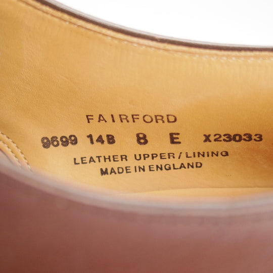 極美品★クロケット&ジョーンズ 8E【現行定価10万円以上★FAIRFORD/パンチドキャップトゥ】318ラスト/カーフ/濃茶/Crockett&Jones★p165