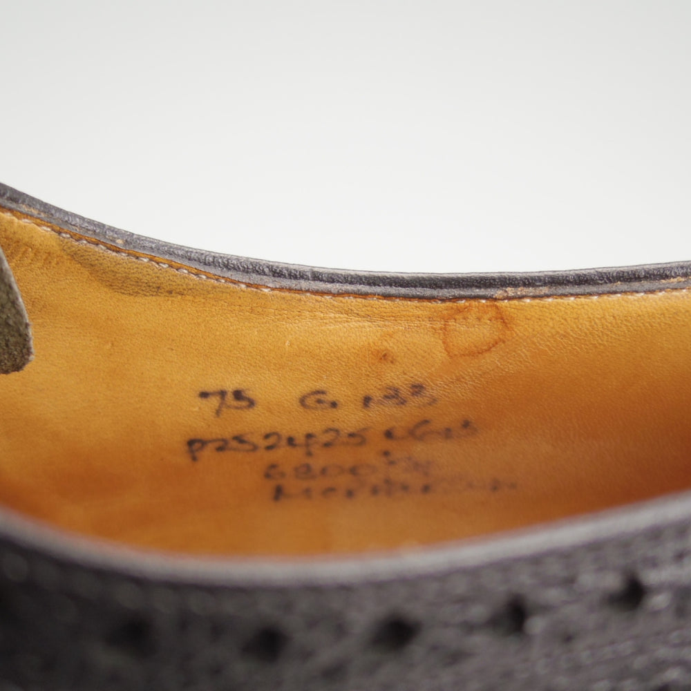 ★チャーチ 75G/UK7.5【4都市ロゴ★MCPHERSON/フルブローグ】グレインレザー/黒/メンズ/Church's★o601