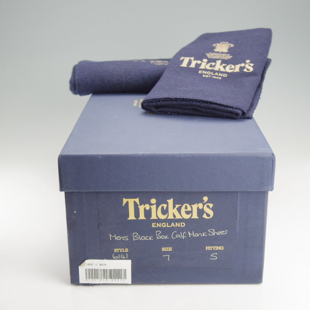 極美品★トリッカーズ SIZE 7【現行定価10万円以上★MAYFAIR/モンクストラップ】6141/カーフ/黒/メンズ/Tricker's★o600