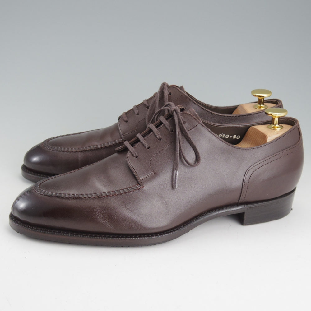 美品★三陽山長 SIZE 7.5【定価￥154,000-★匠 勘三郎/純正シューツリー付】フレキシブルグッドイヤーウェルト製法/Uチップ/濃茶★p156