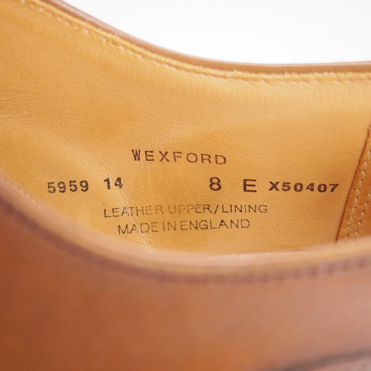 美品★クロケット&ジョーンズ 8E【リッジウェイソール仕様★WEXFORD/ウェクスフォード】371ラスト/Uチップ/濃茶/Crockett&Jones★o602