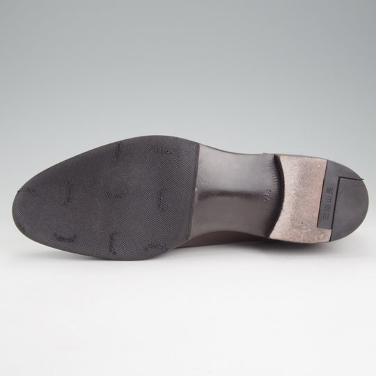 美品★三陽山長 SIZE 7.5【定価￥154,000-★匠 勘三郎/純正シューツリー付】フレキシブルグッドイヤーウェルト製法/Uチップ/濃茶★p156