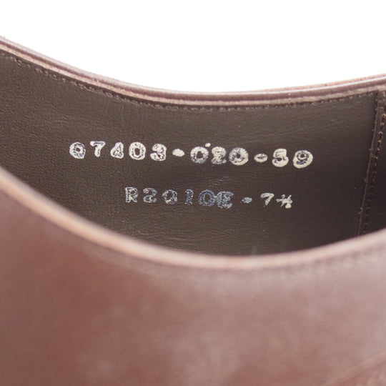 美品★三陽山長 SIZE 7.5【定価￥154,000-★匠 勘三郎/純正シューツリー付】フレキシブルグッドイヤーウェルト製法/Uチップ/濃茶★p156