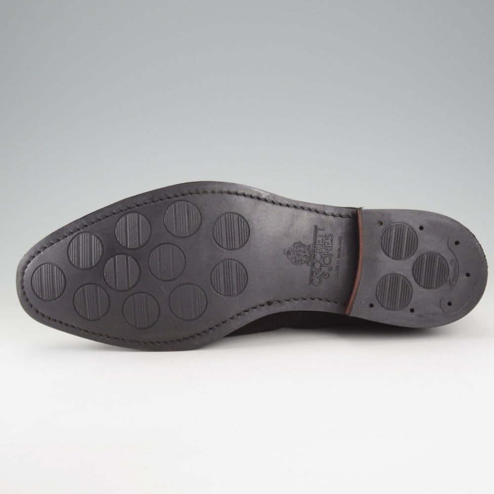 美品★クロケット&ジョーンズ 7.5E【現行定価10万円以上★NEWBURY 2/サイドゴアブーツ】318ラスト/スエード/黒/Crockett&Jones★o603