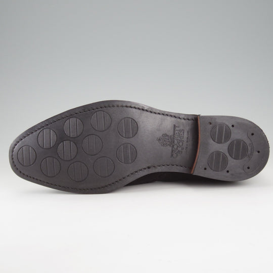 美品★クロケット&ジョーンズ 7.5E【現行定価10万円以上★NEWBURY 2/サイドゴアブーツ】318ラスト/スエード/黒/Crockett&Jones★o603