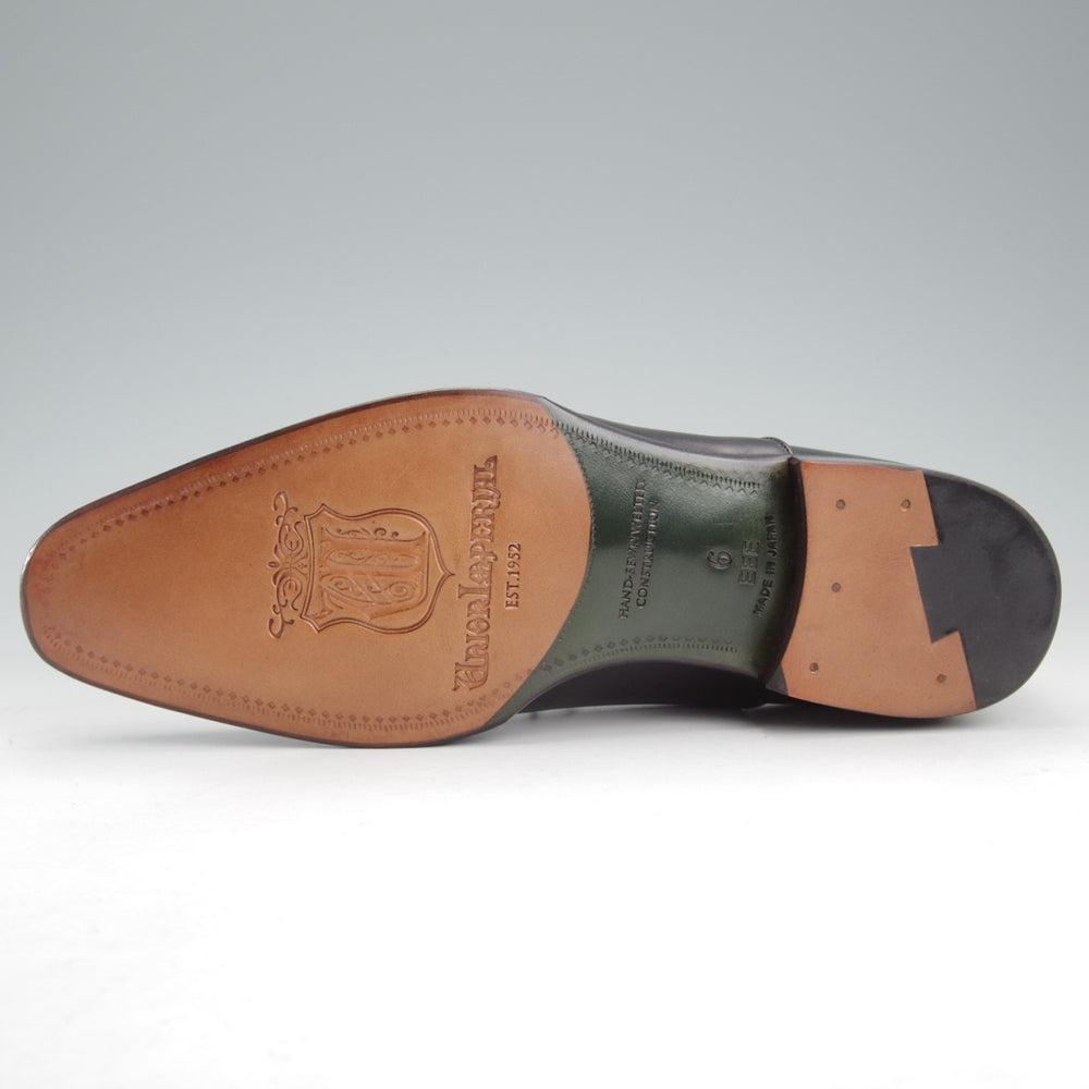 未使用★ユニオンインペリアル SIZE 6【ハンドソーンウェルテッド製法★サイドレース/U1104】カーフ/黒/メンズ/Union Imperial★o067