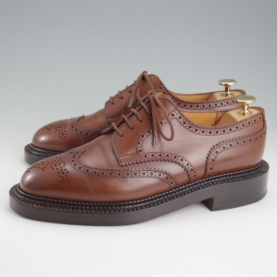 極上★J.M.ウエストン 6D【現行定価￥297,000-★590/トリプルソールダービー】22ラスト/フルブローグ/カーフ/タン/茶/Weston★p160