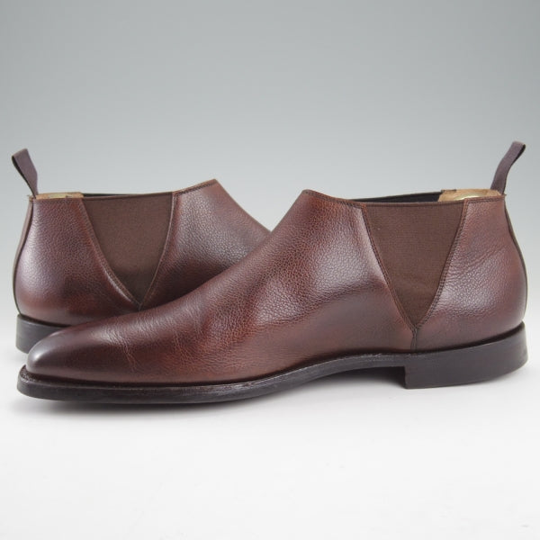 極美品★クロケット&ジョーンズ 9E【定価￥137,500-★サイドゴアブーツ/DEENE】348ラスト/グレインレザー/濃茶/Crockett&Jones★n578