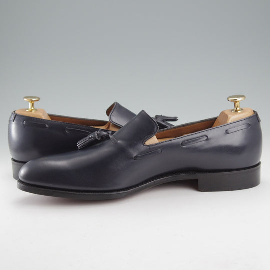 未使用★(英)アルフレッド・サージェント 8E【グッドイヤーウェルテッド製法★タッセルローファー/HUGH】カーフ/紺/ALFRED SARGENT★o069