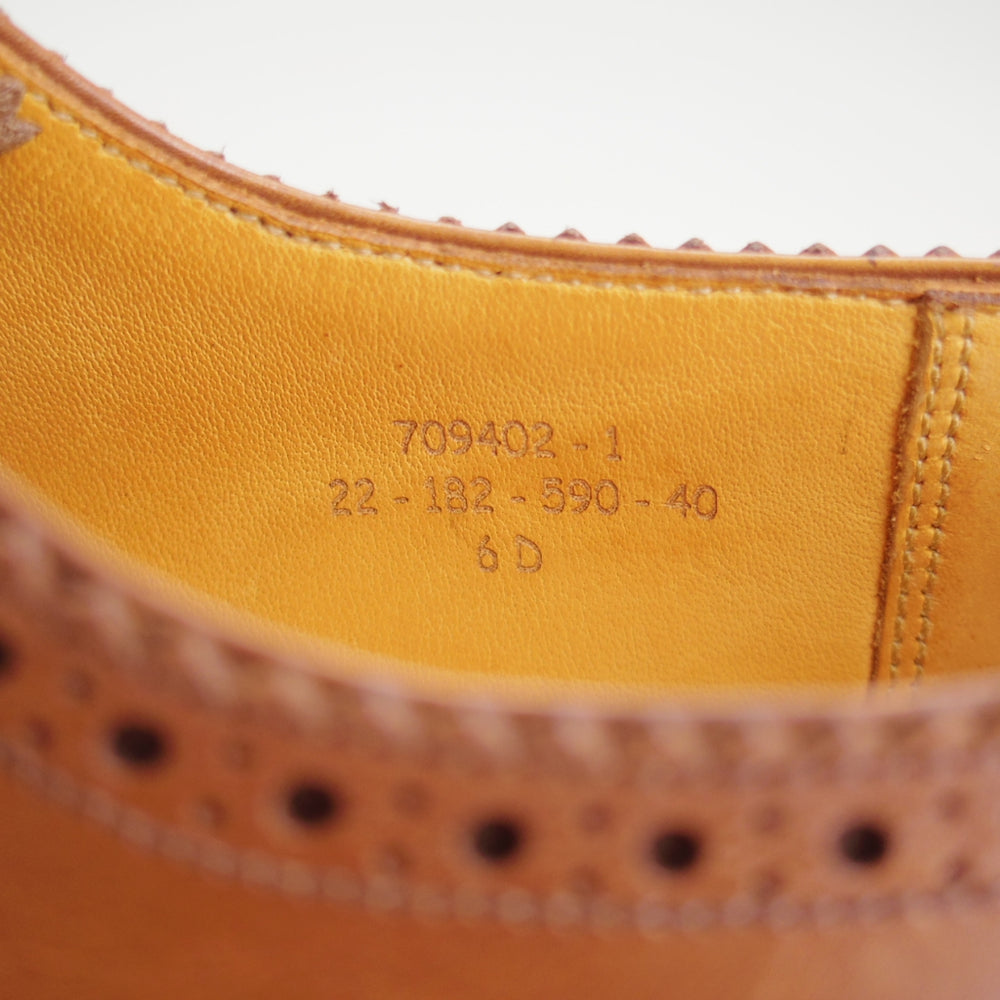 極上★J.M.ウエストン 6D【現行定価￥297,000-★590/トリプルソールダービー】22ラスト/フルブローグ/カーフ/タン/茶/Weston★p160