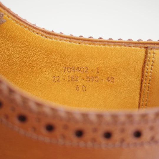 極上★J.M.ウエストン 6D【現行定価￥297,000-★590/トリプルソールダービー】22ラスト/フルブローグ/カーフ/タン/茶/Weston★p160