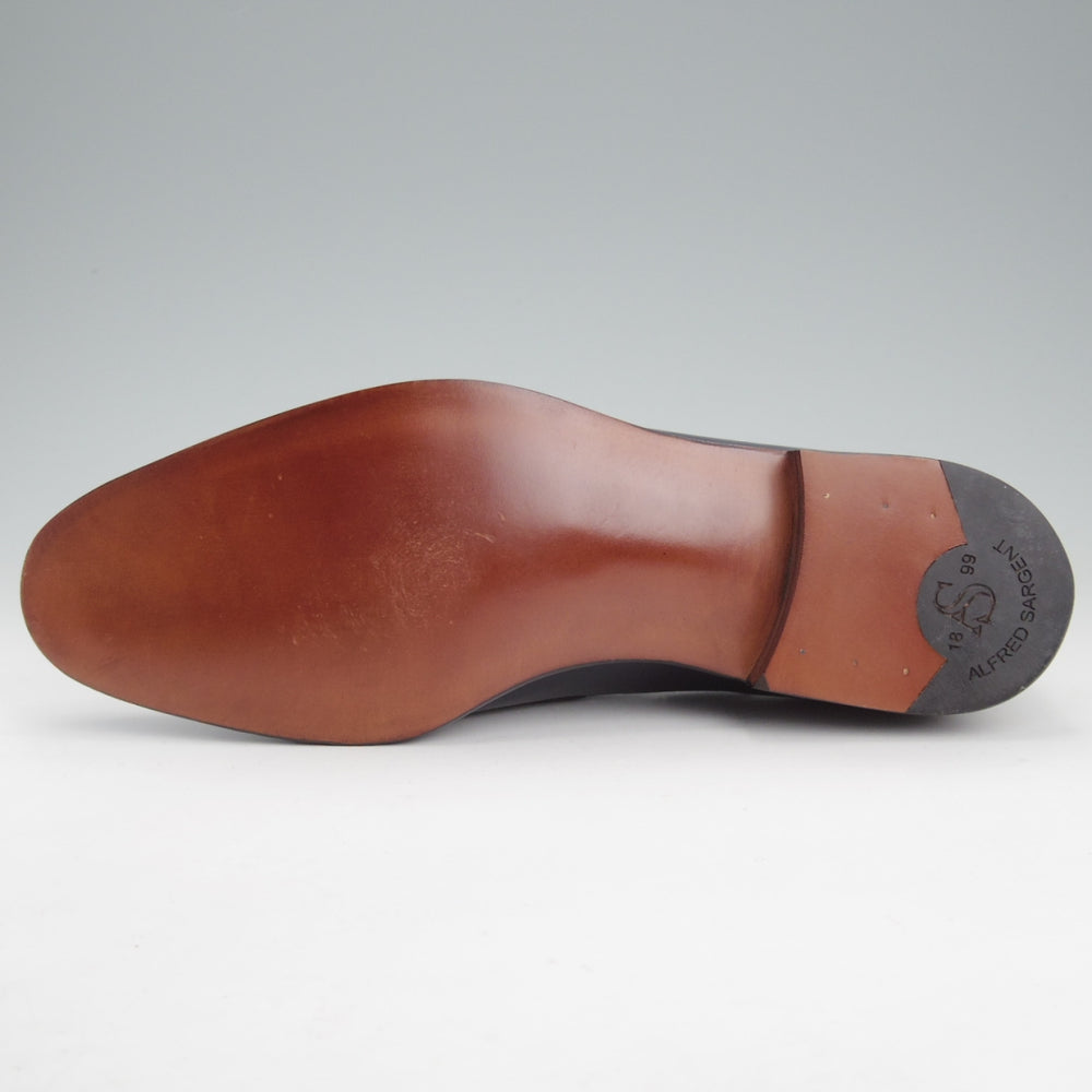 未使用★(英)アルフレッド・サージェント 8E【グッドイヤーウェルテッド製法★タッセルローファー/HUGH】カーフ/紺/ALFRED SARGENT★o069