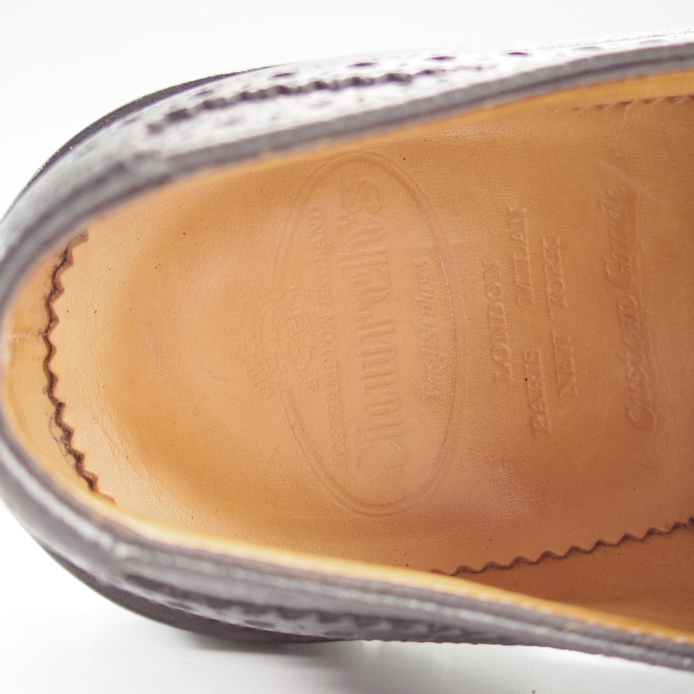 ★チャーチ 75G/UK7.5【4都市ロゴ★MCPHERSON/フルブローグ】グレインレザー/黒/メンズ/Church's★o601