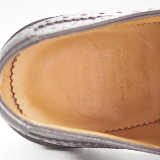 ★チャーチ 75G/UK7.5【4都市ロゴ★MCPHERSON/フルブローグ】グレインレザー/黒/メンズ/Church's★o601