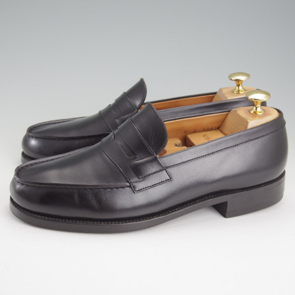 極上★J.M.ウエストン 5E【現行定価￥165,000-★180/コインローファー/旧ロゴ】41ラスト/カーフ/黒/メンズ/Weston/ウェストン★p162