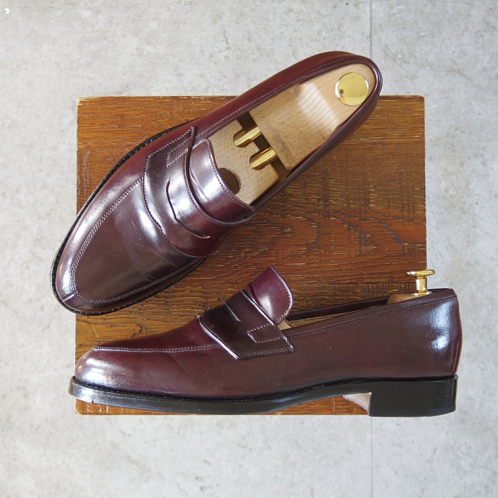 極上★(東欧)ヴァーシュ SIZE 39【貴重★コードバン仕様/純正シューツリー付き】コインローファー/赤茶/VASS★o616
