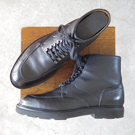 極上★ジョンロブ 6E【定価￥224,400-★HELSTON/レースアップブーツ】0015ラスト/シボ革/黒/メンズ/JOHN LOBB★o619