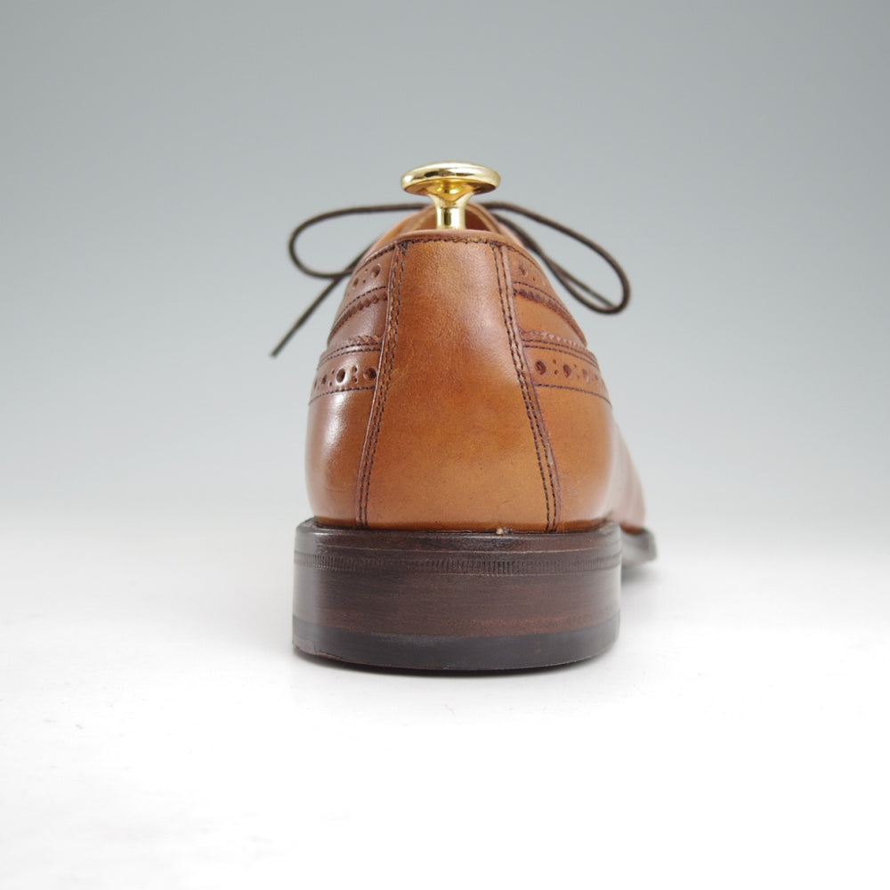 未使用★(英)Herring Shoes/ヘリングシューズ 8.5F【茶系コードバン仕様★CRAWLEY/ロングウイング】クローリー/TAN/茶/メンズ★o071