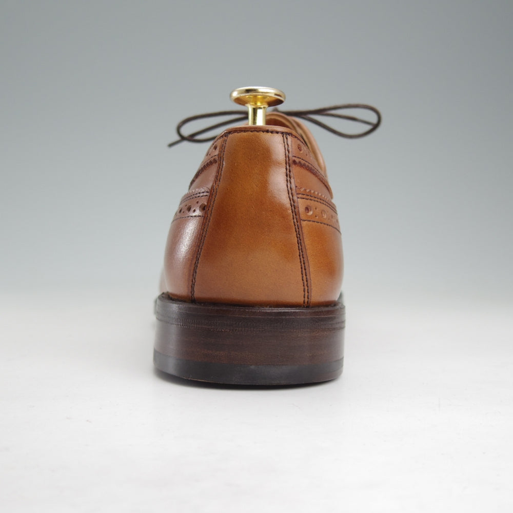 未使用★(英)Herring Shoes/ヘリングシューズ 8.5F【茶系コードバン仕様★CRAWLEY/ロングウイング】クローリー/TAN/茶/メンズ★o071