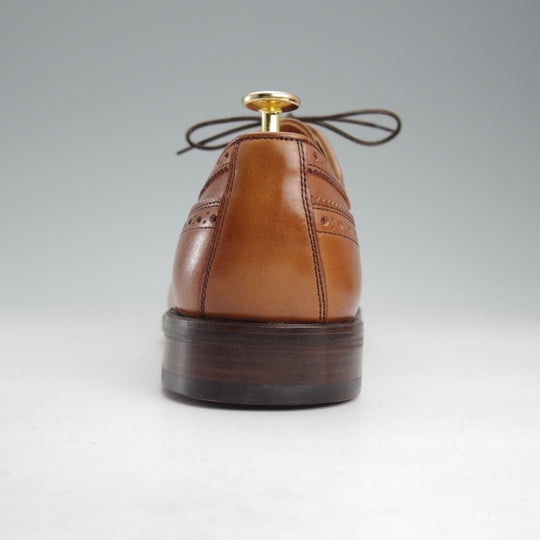 未使用★(英)Herring Shoes/ヘリングシューズ 8.5F【茶系コードバン仕様★CRAWLEY/ロングウイング】クローリー/TAN/茶/メンズ★o071
