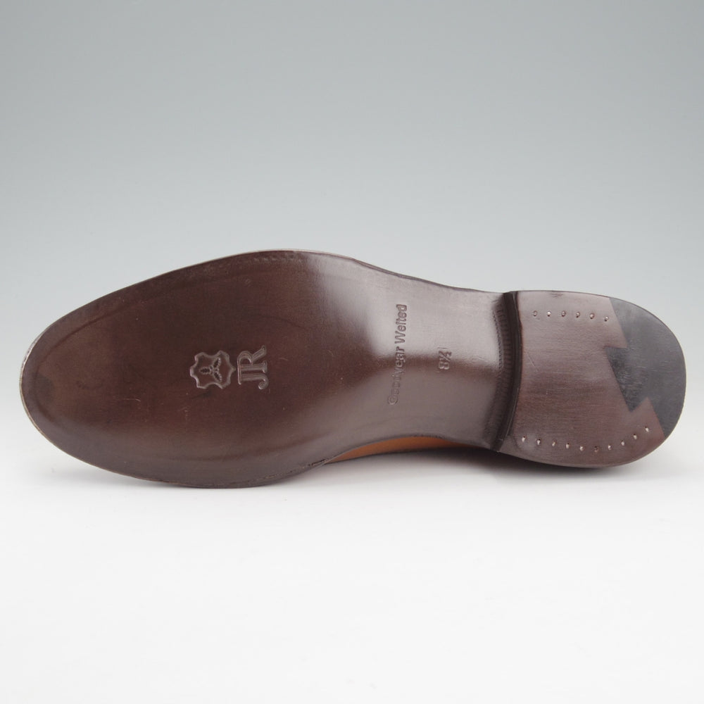 未使用★(英)Herring Shoes/ヘリングシューズ 8.5F【茶系コードバン仕様★CRAWLEY/ロングウイング】クローリー/TAN/茶/メンズ★o071