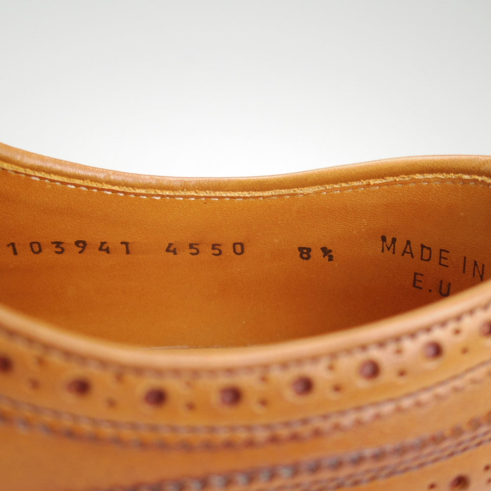 未使用★(英)Herring Shoes/ヘリングシューズ 8.5F【茶系コードバン仕様★CRAWLEY/ロングウイング】クローリー/TAN/茶/メンズ★o071