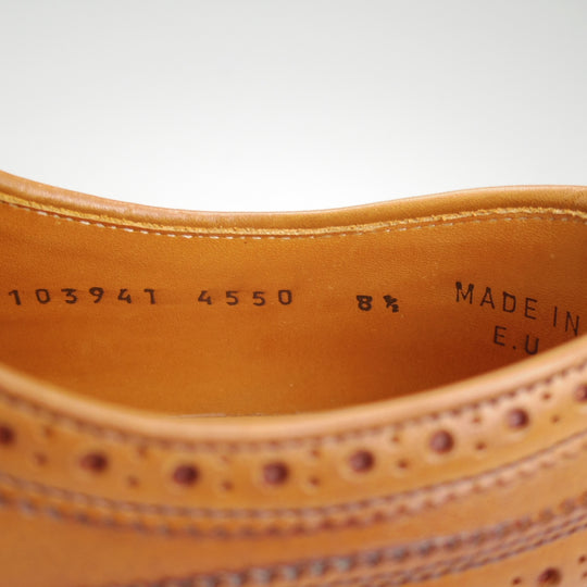 未使用★(英)Herring Shoes/ヘリングシューズ 8.5F【茶系コードバン仕様★CRAWLEY/ロングウイング】クローリー/TAN/茶/メンズ★o071