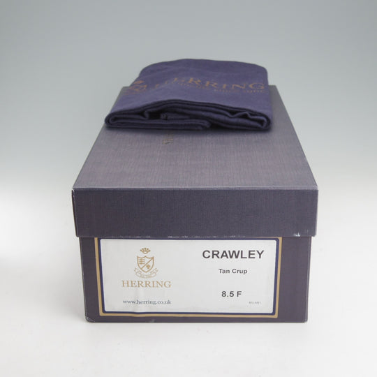 未使用★(英)Herring Shoes/ヘリングシューズ 8.5F【茶系コードバン仕様★CRAWLEY/ロングウイング】クローリー/TAN/茶/メンズ★o071