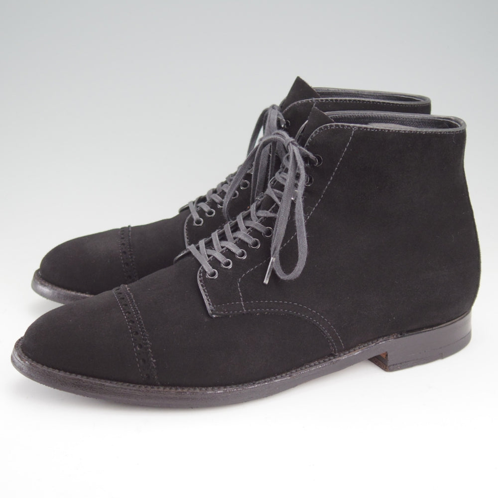 美品★オールデン 9D【現行定価17万円以上★(米)LEFFOT別注/D6828F】アバディーンラスト/レースアップブーツ/スエード/黒/ALDEN★o072
