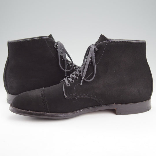 美品★オールデン 9D【現行定価17万円以上★(米)LEFFOT別注/D6828F】アバディーンラスト/レースアップブーツ/スエード/黒/ALDEN★o072