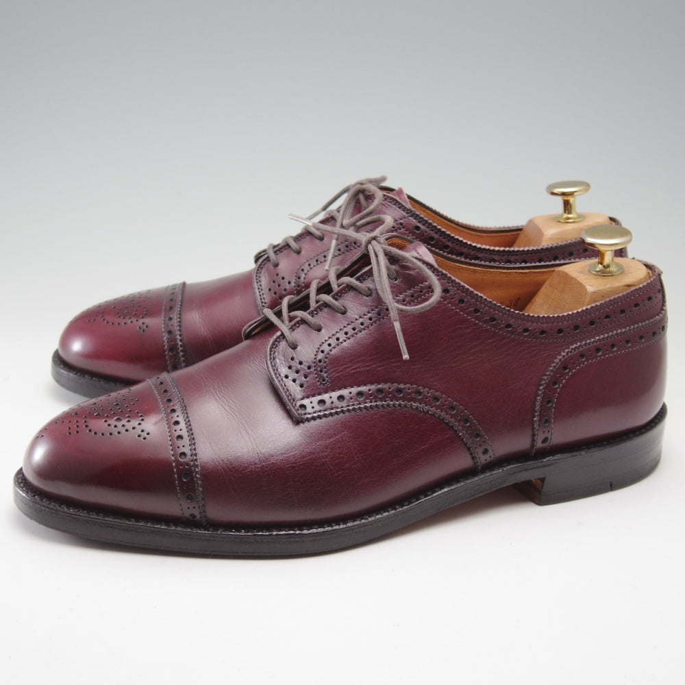 使用僅か★オールデン 8.5E【貴重★ブルックスブラザーズ別注/958】アバディーンラスト/セミブローグ/赤茶/BROOKS BROTHERS/ALDEN★o029