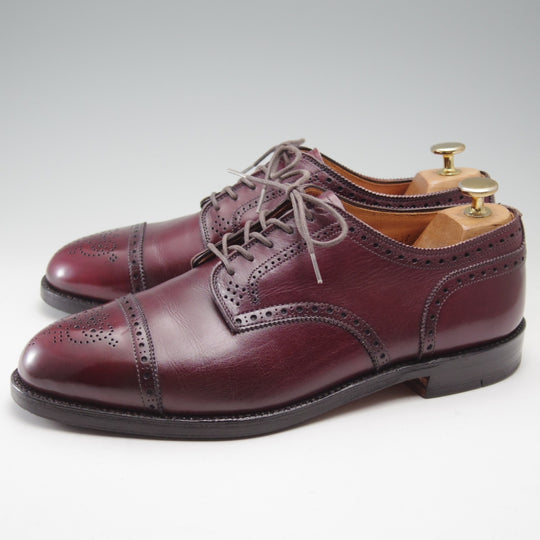 使用僅か★オールデン 8.5E【貴重★ブルックスブラザーズ別注/958】アバディーンラスト/セミブローグ/赤茶/BROOKS BROTHERS/ALDEN★o029